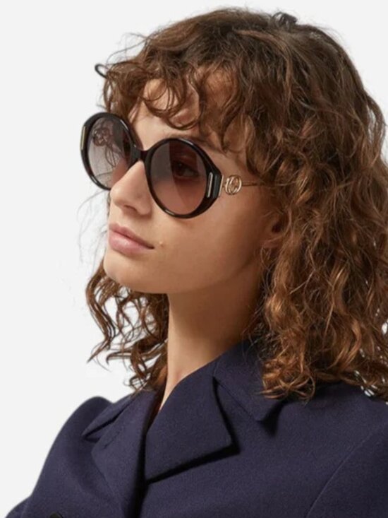NEW GUCCI SUNGLASSES GG1202S 003 HAVANA/GOLD OVERSIZED WOMEN GUCCI EYEWEAR main image 5